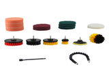 19PCS Drill Brushes Set Electric Scrubber Cleaning Kit Polishing Pad Set Cleaning Tools for Car V1294-YM0901-3117210150811