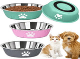 3 Pack Stainless Steel Dog Bowls with Non-Slip Bottom, Food Water Bowls for Dogs and Cats, Easy to V1237-ZY-917-102