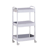 3 Tier Utility Rolling Cart with Caster Wheels Movable Multifunctional Storage Cart for Kitchen V1294-YM0901-3117240235111