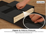 10x Kitchee Foldable Bed Sheet Storage Box Linen & Closet Organiser Black V238-SUPDZ-41188868915280