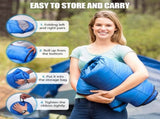 210 x 75cm Dark Green Portable Envelope Camping Sleeping Bag 1.3kg Thickened Warm Sleeping Bag with V888-ELOSUNG52296