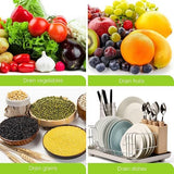 3 Piece Stainless Steel Colander Set with Handles, Nesting Strainer Bowls for Pasta, Rice, Fruit and V1189-LC-AMZ-00072
