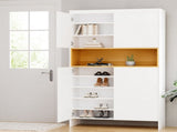 Artiss Shoe Rack Storage Cabinet 9 Tiers White FURNI-C-SHOE-180-WHWD-ABCD