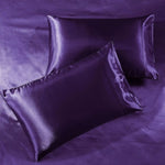 Ramesses Casablanca Satin Fitted Sheet Combo Set Violet Queen V442-KIT-FITTEDSS-CASABLANCASATIN-VIOLET-QS