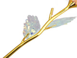 10PCS Artificial Flowers Glitter Gold Foil Plastic Simulation Rose Flower for Wedding Holiday Gift V1294-YM0901-3115230153411