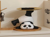 Panda Serving Tray Keys Wallets Fruit Holder Storage Ornament Home Office Table Decor Sculpture V1294-YM0703-3115230050211