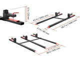 Pallet Forks, 907 kg Clamp on Pallet Forks, 149 cm Total Length Heavy-Duty Tractor Fork with V952-TPHCKDJK60INVJ53T001V0