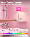 Bathroom Shower Lamp, Waterproof Ocean Wave Projector Light with 16 Colors, Rechargeable Touch and V1237-ZY00B0FPRDX28G