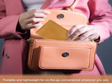 Squeeze Top Sunglass Pouch, PU Leather Soft Eyeglass Pouch Portable Travel Sunglasses Organizer V1259-DP01-A-5269