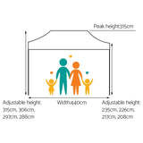 Instahut Gazebo Pop Up Marquee 3x4.5 Folding Tent 500D Oxford Fabric White GAZEBO-T-3X45-F-WH
