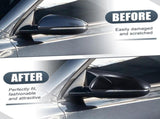 1 Pair Car Rear View Driver Passenger Side Cap Overlay Gloss Black for Kia Mirror Guard Covers V1192-AZ-W-15300