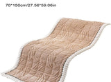 Boho Plush Couch Cover Fuzzy Accent Soft Couch Mat with Geometric Textured Slipcovers Washable V1192-AZ-W-33663