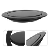 Elegant Black Stainless Steel 430 Embedded Trash Can Lid, Space-Saving Kitchen Garbage Bin Cover V1370-AZ4-08936