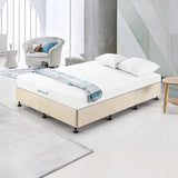 Palermo Queen Ensemble Bed Base Platinum Natural Sand Linen Fabric V63-823171