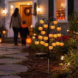 Bring Eerie Charm to Your Outdoor Space with Solar-Powered Halloween Stake Lights Pumpkin, Skull, V1341-ZY-WEUJUWA6-SPIDERWEB-1PCS