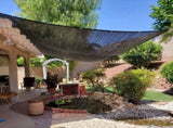 Sunshade Net 8 Brackets 85% Reinforced Thick Sun Sail, Windproof Net Greenhouse with Eyelets, V1237-ZY-203-2487