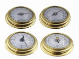 4 Pcs Boat Barometer Clock Thermometer Hygrometer Weather Station Set Wall Mounting Type Brass for V1366-AZ2-W-14405