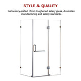 1200 x 900mm Frameless 10mm Glass Shower Screen By Della Francesca V63-830721