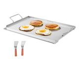 Stainless Steel Griddle, 23x16 inch Universal Flat Top Rectangular Plate, Gas Grill Griddle for BBQ V952-DCJPBXG2316IQ5MBZV0