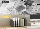 Metal 7-Section File Folder Organizer for Desk Vertical File Holder Duty Mesh Document Sorter for V1192-AZ-W-20760