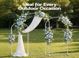 Wedding Arch Backdrop Stand Set of 3 Metal Wedding Arched Frame White, Easy to Assemble, Stable WESD-ARCH-3PC-WH