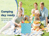Waterproof Hexagon Mesh Beach Bag Large Capacity Travel Storage Tote for Swimwear Towel Sunglasses V1258-BAG-HS04-M-LKB