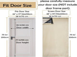 Beige Thermal Insulated Door Curtain, Draft and Sound Barrier Panel, 82 x 204 cm V1188-MS-731-149