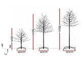 Jingle Jollys 3 Pack LED Christmas Tree Lighted Birch Tree Indoor Outdoor Xmas Decor Warm White XMAS-MOT-TWIG-3PC
