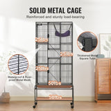 VEVOR 69" Metal Small Animal Cage 4-Tier Rolling Ferret Cage with Tray 3 Ramps V952-JSXDL301869I2SROXV0