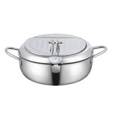 Non-Stick Frying Pan,Japanese Deep Fryer Pot 2024 New Stainless Deep Fryer Japanese Deep Fryer With V1192-AZ-W-28057