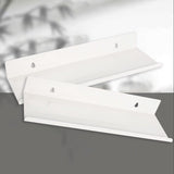 2 pieces - Wall shelf - Shower shelf - shelves - 30CM - carbon steel - white - floating - for V1188-NK-BOL-533