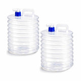 Collapsible Water Container With Spigot, 2PCS 3L Large-Capacity Collapsible Water Bucket With V1366-AZ2-W-15287