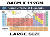 Periodic Table of Elements Poster Print Science for Home or School - 84cm x 119cm V563-9781922818331-A0