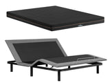 Artiss King size bed frame with Giselle Bedding King Mattress, adjustable bed Base Combo for Snoring EAB-8183-SHADOW-18-K