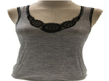 MERINO SKINS Ladies Dianthe Tank Top Thermal Merino Wool Rich Thermals - Soft Grey Marle V563-MS-DIANTHE-TANK-SGRY-XL
