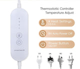 Heated Blanket Electric Throw,4 Heat Settings & 8H Auto Shut-Off Double Helix Fast Heating Electric V1107-742-24111-WHT1