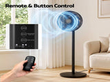 Devanti Pedestal Fan with Remote, 7 Speeds 3 Heights DC Motor, Black PF-RC-361Y-BK