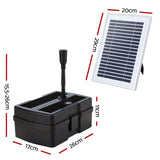 Gardeon Solar Submersible Water Pond Fountain Pump with Filter Box 4.6FT 470L/H FOUNT-POND-B-470-BOX