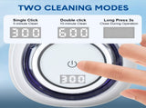 Ultrasonic UV Cleaner Portable 42khz Dual Mode Cleaner 180-220ml with Chamber and Timer for Dentures V985-ULTRASONICCLEANER