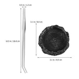 1 Tong Reptile Feeding Tongs Black Resin Safe for Reptiles V1369-AZ3-W-14239