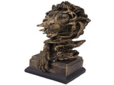 Lion Head Sculpture Resin Vivid Lifelike Artistic Decorative Lion Statue for Living Room Study V1294-YM0703-3115230045211