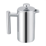 350ML Double Wall Stainless Steel Coffee Maker French Press Tea Pot with Filter V1294-YM0722-JY01656