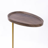 Modern Oval Side Table Gold Base Sofa End Table V63-955151