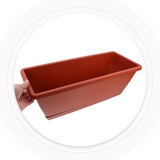 6-Pack Dark Red Plastic Flower Pots, Anti- Holders for Indoor and Outdoor Gardening V1370-AZ4-11537