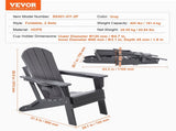Adirondack Chair Plastic, Set of 2 All-Weather Portable Folding Fire Pit Chair, Outdoor Adirondack V952-SLADLDKYHSKZUB86TV0