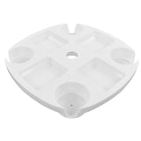 Beach Umbrella Table Tray White Round Umbrella Tray with 4 Cup Holder for Snack Drink V1294-YM0716-3111220184211