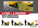 Baumr-AG Power Wheelbarrow Motorized Mini Petrol Powered Wheel Barrow Self Dump V219-BRWPWRBMRABP8