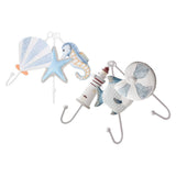 Wall Towel Hooks Ocean Theme Wall Hook Assorted Color 6PCS V1366-AZ2-W-22000