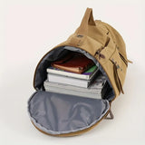 Vintage multifunctional canvas backpack, 20-35L large capacity, transformable & multi-carry, 100% V1232-DYSJB-FB-004