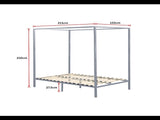 4 Four Poster Queen Bed Frame V63-819523